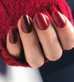 Multicolored Nails, Work Nails, Fancy Nails, Gorgeous Nails, How To Do Nails, Red Nails, Christmas Nails, Pretty Nails, Nail Inspo