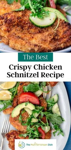 Chicken Schnitzel on a white plate Crispy Chicken Schnitzel, Chicken Schnitzel Recipe, Schnitzel Recipe, Schnitzel Recipes, Chicken Diet, Chicken Schnitzel