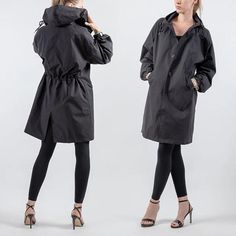 Vastwind Oversized Hooded Windbreaker – strivingo.com Hooded Trench Coat, Water Repellent Fabric, Belleza Natural, Waterproof Fabric, Lining Fabric, Casual Jacket, Trend Setter, Oversized Fits, Women Collection