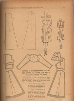 an old fashion book with instructions on how to sew dress and sewing patterns for women