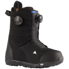 the burton snowboard boots are black and grey