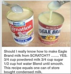 an article about how to make eagle brand milk