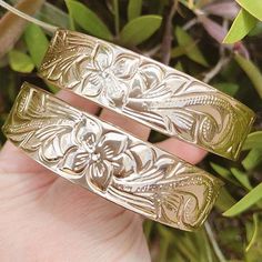 Hawaiian Hamilton Gold Bracelet (15mm) Hamilton Jewelry, Bangle Gold, Heirlooms Jewelry, Gold Armband, The Bangles, Dainty Bracelet