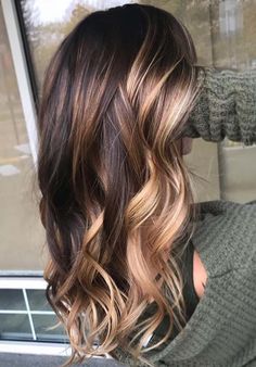 Brunette Ombre, Long Hair Waves, Balayage Hair Color, Blond Balayage, Brunette Balayage, Balayage Blonde, Spring Hair Color, Brunette Balayage Hair