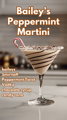 Bailey's Peppermint Twist Recipe Best Baileys Drinks, Holiday Drinks Baileys, Peppermint Snapps Cocktails, Peppermint Baileys Christmas Cocktail, Drinks To Make With Baileys, Peppermint Liquor Drinks, White Chocolate Peppermint Martini, Peppermint Chocolate Martini, Peppermint Holiday Cocktails