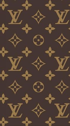 the louis vuitton wallpaper is brown with gold accents and an ornate design