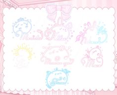 the hello kitty wallpaper is in pastel colors