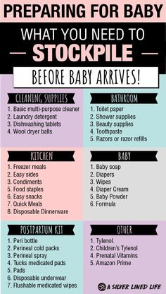 baby shower checklist with the words preparing for baby what you need to stockpile before baby arrives