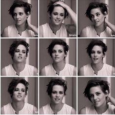 Famous Short Hair, Kristen Stewart Short Hair, Kristin Stewart, Tomboy Hairstyles, Kristen Stewart Style, Fancy Hairstyles, Facial Expressions, Kristen Stewart