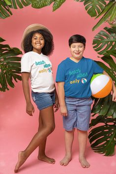 "ABOUT OUR Beach Vibes Shirt For Kids   👉 Kid T-shirt - 100% Airlume combed and ringspun cotton  - Soft cotton and quality print make users fall in love with it over and over again.  - These t-shirts have-ribbed knit collars to bolster shaping. - Printed and shipped from the USA CARE INSTRUCTIONS - Wash inside out with like colors. - Tumble dry or hang to dry. - Try not to iron directly over the design. Iron if necessary!  HOW TO ORDER  1) Please, check and review all photos  2) Choose your sweatshirt or t-shirt style, color, and size 3) Click add to cart. You can go back and follow the same steps to add more items to your cart 4) Click \"Proceed to check out\"  5) Add your shipping address and choose your shipping method. (PLEASE check your current address.) 6) You can write a note to th Cute Summer Shirt, Beach Tshirt, Cute Summer Shirts, Kids Beach, Beach T Shirts, Beach Kids, Beach Vibes, Beach Shirts, Beach Vibe