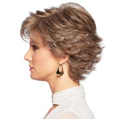 Gabor Essentials Heat-Friendly Spirit Short Cut Wig - 8975768 | HSN Flipped Ends, Kort Bob, Short Cut Wigs, Gabor Wigs, Short Shag Hairstyles, Hoco Hairstyles, Hair Hoco, Short Hair Wigs, Mom Hairstyles