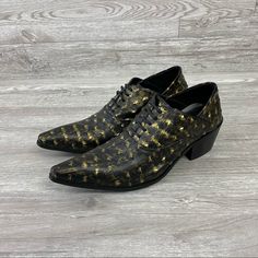 Brand New Size 37 Offerswelcome Bundle&Save Smoke&Petfreecloset Gold Dress Shoes With Leather Sole For Party, Spring Black Pointed Toe Dress Shoes, Party Gold Dress Shoes With Leather Sole, Black Pointed Toe Oxfords For Spring, Black Pointed Toe Lace-up Shoes With Leather Sole, Black Lace-up Shoes With Leather Sole And Pointed Toe, Fall Party Lace-up Oxfords, Fall Party Leather Shoes With Closed Toe, Pointed Toe Lace-up Shoes For Business In Fall