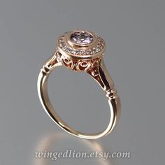 Engagement Ring THE SECRET DELIGHT 14k rose gold Spinel with | Etsy 14k Rose Gold Halo Ring, Formal Rose Gold Halo Setting Wedding Ring, Elegant 14k Rose Gold Diamond Ring With Bezel Setting, Elegant 14k Rose Gold Ring With Halo Design, 14k Rose Gold Halo Wedding Ring, 14k Rose Gold Halo Diamond Ring For Wedding, Rose Gold Round Cut Halo Ring, Rose Gold Halo Ring With Rose Cut Diamonds, Rose Gold Halo Ring With Round Cut