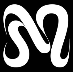 the letter s in white on a black background