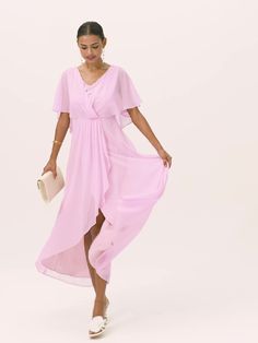 Season:Summer; Fabric:Chiffon,Polyester; Sleeve Length:Short Sleeve; Gender:Women's; Style:Formal,Elegant; Occasion:Party,Wedding Guest; Fit Type:Regular Fit; Dresses Type:A Line Dress; Pattern:Plain; Design:Split,Lace; Neckline:V Neck; Brand:Shall We; Listing Date:06/25/2024; Bust:null; Length:null; Shoulder Width:null; Waist:null; Fit US Size:null; Fit UK Size:null; Fit EU Size:null; Dress Length Type:Maxi Dress; Print Type:non-printing