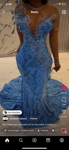 Diamond Blue Prom Dress, 25th Birthday Outfit Ideas Black Women Winter, Blue Wedding Dress Black Women, Prom Dress Designs Ideas, Nude Prom Dresses Black Women, Prom Dresses Black Women Blue, One Sleeve Prom Dresses, Blue Prom Dress Black Women, Red Prom Dress Black Women