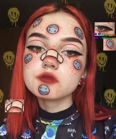 Hallowen Schminke, Face Art Makeup, Kawaii Tattoo, Alternative Makeup, Cool Makeup Looks, Edgy Makeup, Cute Makeup Looks, Creative Eye Makeup, Crazy Makeup