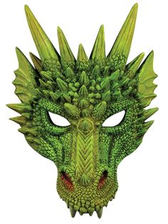 . Mythical Cosplay, Dragon Halloween Costume, Dragon Half, Mask Ball, Dragon Halloween, Medieval Dragon, Masque Halloween, Mascaras Halloween, Dragon Mask