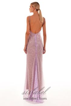 This stunning dress in pale purple is a guaranteed showstopper with its eye-catching sequin details. Perfect for any special occasion, you'll be turning heads and stealing the spotlight. Get ready to slay the night away! Material: Lace  Fabric composition: 100% polyester Sleeve style: Spaghetti straps Silhouette: Fitte Lavender Maxi Dress, Backless Evening Gowns, Elegant Maxi Dress, Inner Goddess, Maxi Dress Prom, Sequin Maxi, Sequin Maxi Dress, Backless Maxi Dresses, Backless Design