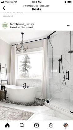 the instagram page shows an image of a bathroom