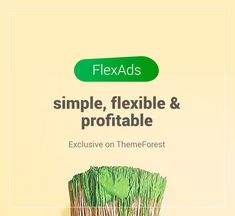 an advertisement for a plant that is growing out of the ground with grass in it