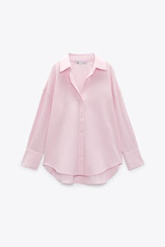 Women Spring Fashion, Female Shirt, Blouses Vintage, Oxford Shirts, Zara Shirt, Chic Top, Poplin Shirt, Oxford Shirt, Pink Shirt