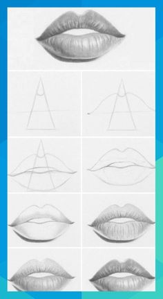 how to draw lips step by step