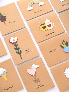 6sheets Random Greeting Card - Party Accessories Thanksgiving Blessings, 카드 디자인, Book Art Diy, Greeting Card Set, Holiday Greeting Cards, Origami Crafts, Diy Birthday Gifts, الرسومات اللطيفة