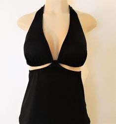 Backless Halter Top With Built-in Bra, Summer Racerback Tankini With Built-in Bra, Racerback Tankini With Built-in Bra For Beach, Stretch Camisole Tankini With Built-in Bra, Elegant Halter Top With Built-in Bra For Vacation, Backless Halter Top With Built-in Bra For Vacation, Backless Tankini With Built-in Bra For Pool, Beach Season Halter Top With Built-in Bra And T-back, Poolside Halter Top With Built-in Bra For Beach Season