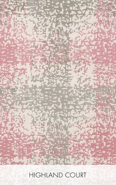 a pink and grey rug with an abstract design on the bottom, which is very similar to