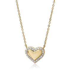 Dainty Diamond Heart Necklace Solid 14k Gold .22 carats natural diamonds f-g color vs clarity 10 mm tall Please allow up to 11 days for production. Each piece is made from scratch in NYC. This necklace is made to order in New York City and we guarantee to ship out in 2 weeks or less! OUR PROMISE: -We stand by every piece we make, so we proudly offer 7-Day Returns. If you don't love it we'll take it back. -Every piece comes with a 365-Day Warranty -Earth-friendly, recycled precious metals. -Every Gold Heart Necklace With Single Cut Diamonds, Yellow Gold Heart-shaped Cubic Zirconia Diamond Necklace, Yellow Gold Heart-shaped Brilliant Cut Diamond Necklace, Vvs Clarity Yellow Gold Diamond Necklace For Valentine's Day, Heart-shaped Cubic Zirconia Diamond Necklace In Yellow Gold, Heart-shaped Yellow Gold Cubic Zirconia Diamond Necklace, Heart-shaped Yellow Gold Cubic Zirconia Necklace, Valentine's Day Vvs Clarity Yellow Gold Diamond Necklace, Gold Heart-shaped Brilliant Cut Diamond Necklace