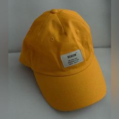 Yellow Color With Brand Tag Nwot Trendy Yellow Baseball Cap With Visor, Trendy Yellow Visor Baseball Cap, Trendy Yellow Snapback Dad Hat, Yellow Cotton Dad Hat, Everyday Summer Flat Cap Hat, Summer Everyday Flat Cap, Yellow Cotton Snapback Baseball Cap, Yellow Casual Snapback Hat, Yellow Snapback Dad Hat For Spring