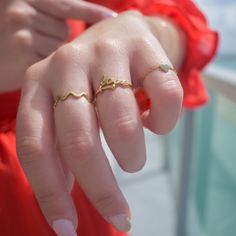 This irresistible minimalist ring has small waves. It's your new go-to-piece, and it will never go out of style! Precious Metal: 14K Solid Gold Size: 7 Comes in our beautiful gift box Other pieces shown on the pictures are sold separately ***Note: Prices and availability are subject to change without notice. Follow us on Instagram Don't know your ring size? Download and print our "Ring Sizing Guide" ***make sure to print it at 100% size Minimalist Stackable Wavy Rings, Minimalist Wavy Rings As A Gift, Minimalist Wavy Rings For Gift, Minimalist Wavy Rings As Gifts, Minimalist Wavy Yellow Gold Jewelry, 14k Gold Wavy Rings, Minimalist 14k Gold Wavy Jewelry, Minimalist 14k Gold Wavy Ring, Wavy Stackable Rings