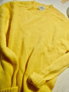 Vintage 100% wool, canary yellow, crew neck, Size Medium, never worn. Measurements Chest 40in Shoulder to shoulder 22in Sleeves. 34in Length 27in. Mens Pullover, Pullover Sweater Men, Canary Yellow, Pullover Men, Saks Fifth, Saks Fifth Avenue, Sweater Outfits, Pullover Sweaters, Jumper