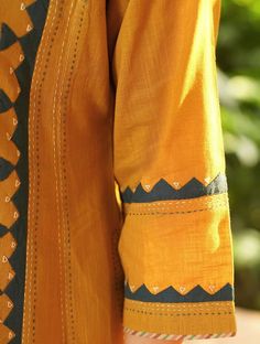 Women Mustard Yellow Cotton Applique Round Neck Straight Fit Kurta Kurta Patterns, Kurta For Women, Designer Kurti Patterns, Kurti Patterns, Kurta Neck Design, Unique Dress