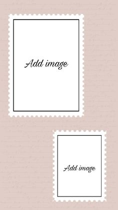 two square frames with the words add image and an added image in black ink on white paper