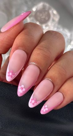 37+ Best Summer Nail Designs & Summer Nail Trends for 2024 | Trendy Nail Style Simple Almond Nails Designs Pink, Surgery Nails, Nokti Za Ljeto 2024, Best Summer Nail Designs, Natrual Nails, Almond Nails Pink, Rave Nails, Acrylic Nails Almond Shape, Pink Tip Nails