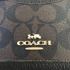 Beautiful Pebbled Leather With The Classic Coach Monogram On The Front. Zip Around Big Enough For Your Phone As Well. Brand New With Tags Coach Monogram Wallet, Coach Coin Purse, Coach Monogram, Coin Purse Keychain, Red Pocket, Checkbook Wallet, Brown Leather Wallet, Coach Poppy, Bags Coach