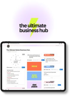 Notion business operations template for streamlining workflows and organization. Notion Business, Business Dashboard, Etsy Planner, Work Productivity, Business Hub, Small Business Planner, Media Planner