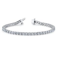 Four Prong Classic Diamond Tennis Bracelet-VIRABYANI Everyday Bracelets, Bracelet Stands, Gold Tennis Bracelet, Heart Accessories, Diamond Anniversary Bands, Everyday Bracelet, Diamond Tennis Bracelet, Diamond Anniversary, Diamonds And Gold