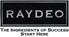 raydeo the ingredients of success start here sign in black and white with silver lettering