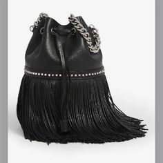 J&M Davidson, The Bestseller Iconic The Mini Fringe Carnival Crossbody Bag In Black. Never Worn, Brand New. Comes With Dust Bag. Made Of Calf Leather. Height 20cm, Width 14 Cm , Depth 14 Cm, Strap Length 105cm. Party Bucket Bag With Silver-tone Hardware, Leather Shoulder Bag With Branded Hardware For Party, Party Leather Shoulder Bag With Branded Hardware, Designer Bags With Silver-tone Hardware For Night Out, Leather Bucket Bag For Party, Black Party Bag With Palladium Hardware, Evening Black Bucket Bag With Branded Hardware, Black Evening Bucket Bag With Branded Hardware, Chic Party Bucket Bag With Silver-tone Hardware