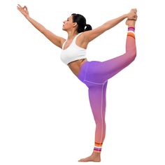 Show your colors with these colorful ombre yoga pants that feature the colors of the lesbian pride flag. These pants have 4-way stretch and pass the not-see-through test, all at a great price point compared to the big brands. Made from a soft fabric, they are cozy and flexible while the elastic waistband keeps them in place.  Fit: True to size. I wear a small in most big box brands and also a small in these. Please see the size chart in the listing to verify your measurements. If hips and waist result in different sizes on the size chart, use the waist size as primary. These pants have light to medium compression and will stretch to fit different body types and hip sizes, but there is an elastic band in the waistband which has less give than the fabric. At 5'5", a small comes in slightly a Sporty Purple Yoga Pants, Sporty Purple Yoga Leggings, Lesbian Pride Flag, Pilates Gym, Rainbow Leggings, Gay Pride Gifts, Barre Pilates, Purple Rainbow, Yoga Barre