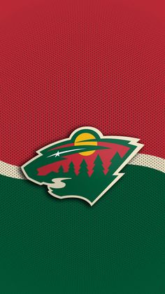 the minnesota wild's logo on a red and green jersey