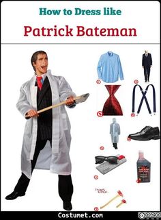 how to dress like patrick batteman from the hitman's costume book