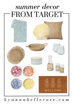 an advertisement for the summer decor from target