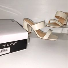 Charles By Charles David Peep Toe Block Heel In Ivory Cream Size 8.5, Heel Is 3.35inch. Classic Cream Closed Toe Sandals, Classic Closed Toe Cream Sandals, Classic White Sandals With Wrapped Heel, Classic White Heels With Stacked Heel, Cream Square Toe Heels With Padded Heel, Cream Heels With Padded Heel And Square Toe, Cream Sandals With Stacked Heel, Cream Sandals With Wrapped Heel, Medium Width, Cream Sandals With Heel Loop, Medium Width