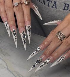 🍮 Acrylic Nails Stiletto, Stunning Nails, Long Nail Designs, Casual Nails, Glamorous Nails, Long Acrylic Nails Coffin, Nails 2021, Unique Acrylic Nails