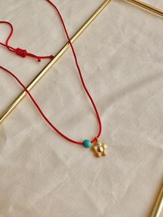 flower is 925 sterling silver  lenght is adjustable, 35-55 cm Adjustable Red Jewelry With Flower Charm, String Necklace, Red String, Turquoise Stone, Pendant Necklaces, Jewelry Necklace Pendant, Accessory Gift, Jewelry Necklaces, Birthday Gifts