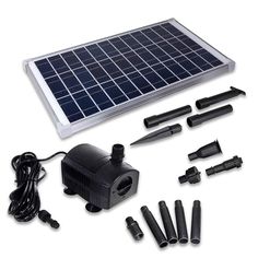 a solar powered water pump and accessories